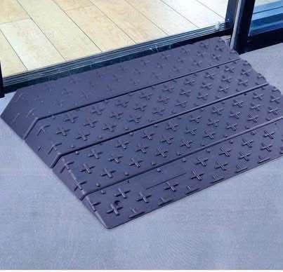 New 1"/2"/3"/4" Door Threshold Ramp, 4 Channel Portable Ramps, Adjustable Entry Rise Door Ramp