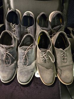 COLE HAAN.    4 pairs - Size  10.  Gray, LT Gray