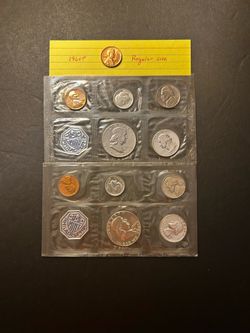 Coins – Brilliant Uncirculated 1960 SMALL DATE proof set 90 (SILVER) and 1962 proof set - 90% (SILVER) - Total 2 sets