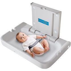 Baby Changing Table Wall Mounted,Baby Changing Station with Safrty Strap Diaper Changing Station