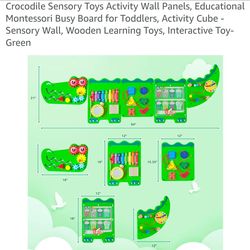 Crocodile sensory toy activity wall panels