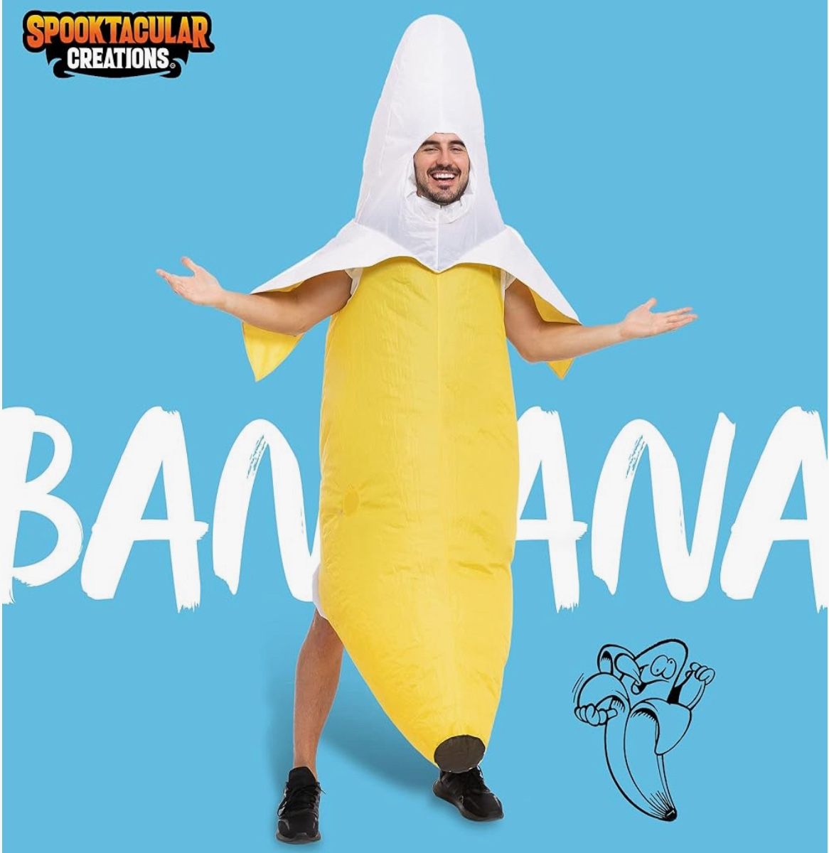 Disfraz Para Adulto De Banana π Las pilas No Incluidas Nuevo