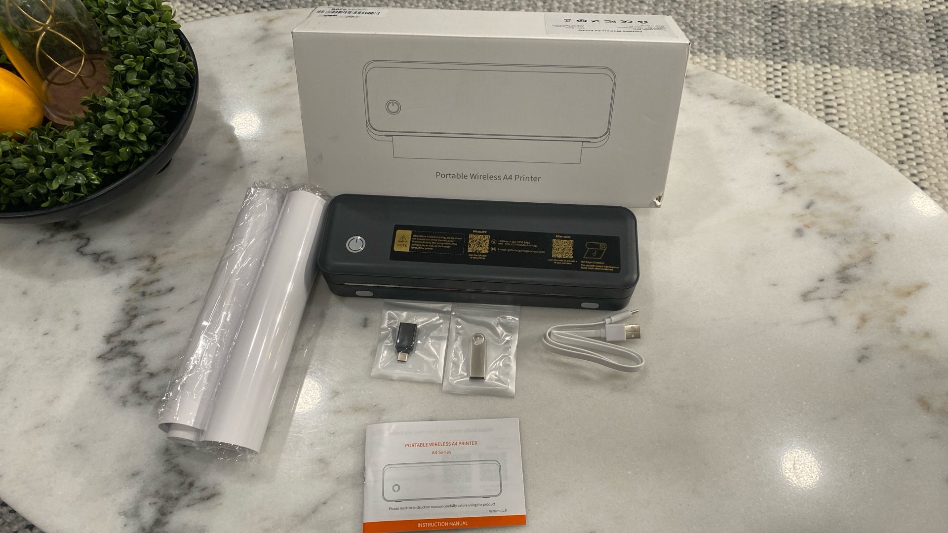 Portable wireless A4 printer