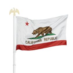 California Republic Bear Flag Polyester 3x5 ft Double-Sided - Memorial Day Sale - Graduation Ceremony