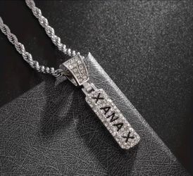 Silver Xanax Necklace
