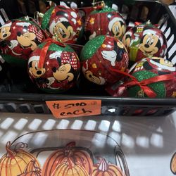 Mickey and Minnie Christmas Ornaments