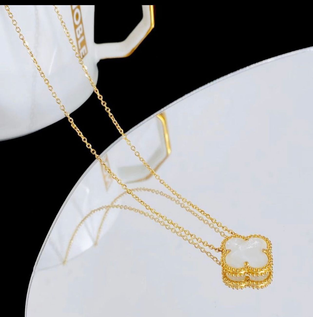 Four clover necklace 18k gold plated stainless steel