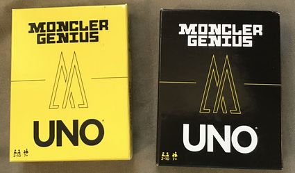 Moncler UNO Collectible Card Game Lot Of 2