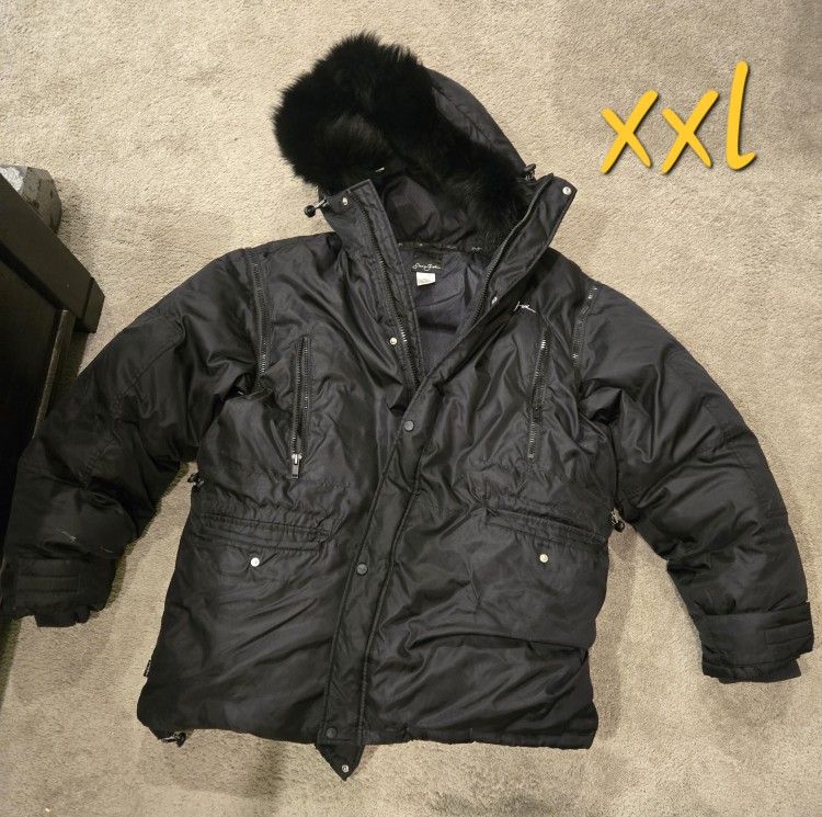 🔥 Sean John Winter Jacket – XXL – Detachable Hoodie & Arms 🔥