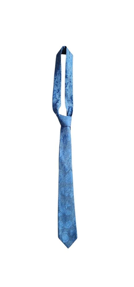 Gucci Blue Floral Print Silk Tie 