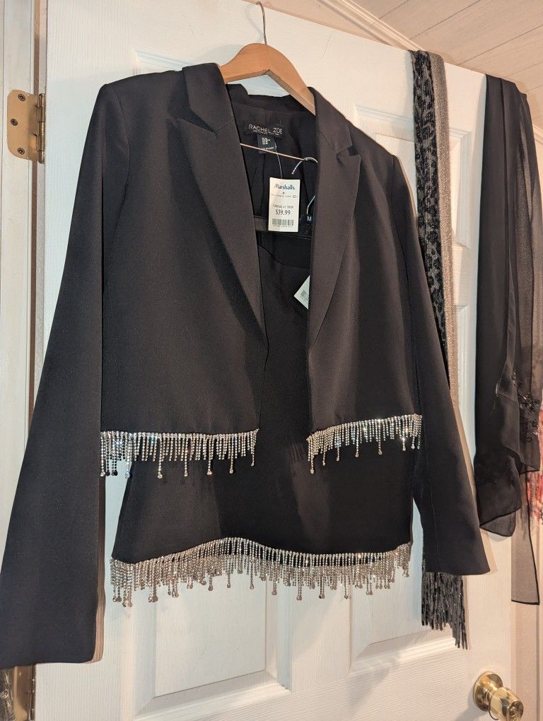 SUPER CUTE NEW RACHEL ZOE BEADED /FRINGED SUIT