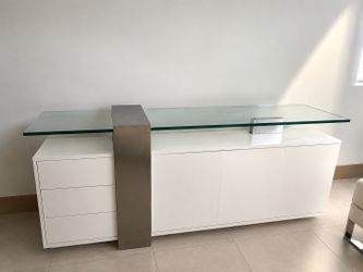 Console Table with Glass Top – Priced to Sell