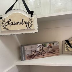 New Candle Decor , Laundry Signs 