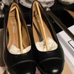 Clarks Brielle Chanel Wedge Pumps. 