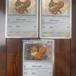 Pokemon Destined Rivals Eevee Cosmo Holo Black Star Promo 200 NM Lot of 3! ⭐️