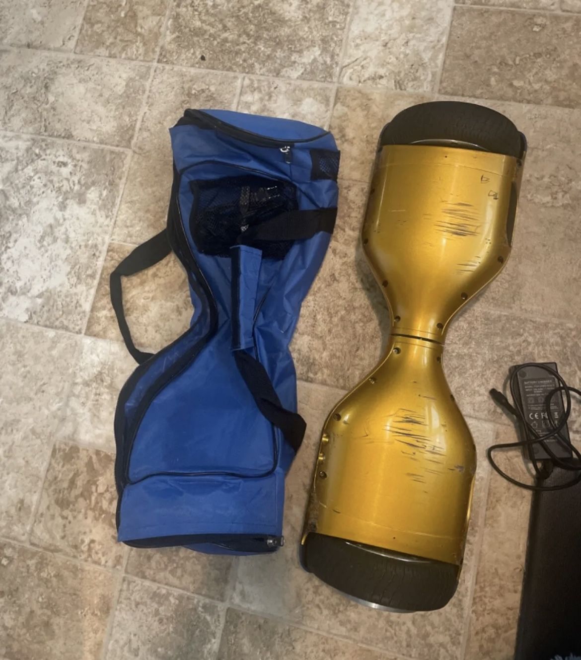 Gold Hoverboard With Case And Charger