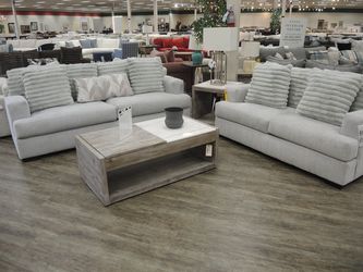 Caliber Forest Park Track Arm Loveseat - Light Gray | Small Sofa | Two-Seat Couch