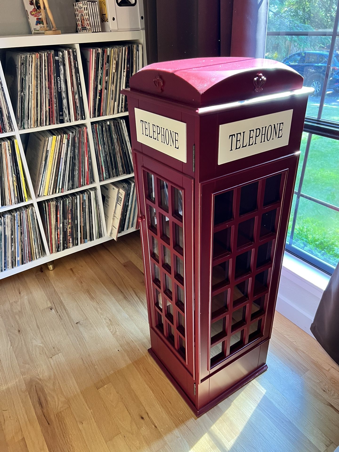 British Phone Booth Book Shelf