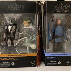STAR WARS THE BLACK SERIES the Mandalorian and BEN KENOBI
