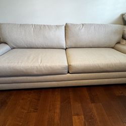 Vintage Weiman Pull-Out Sofa Bed - Beige, Comfortable Sleeper, Good Condition