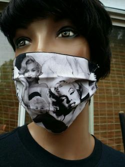 Marilyn Monroe face mask Black and White faces