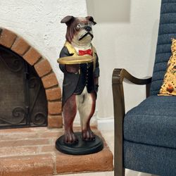 Bulldog Butler Drink Tray / Night Stand / Sculpture