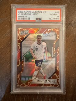 2022 Panini National VIP Christian Pulisic Giraffe #61 PSA 10