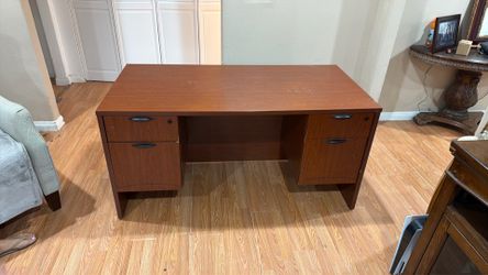 Classic Office Desk - 66 x 30", Mahogany