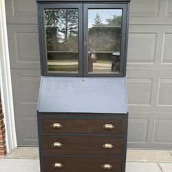 Antique Secretary/liquor/toiletry Cabinet 
