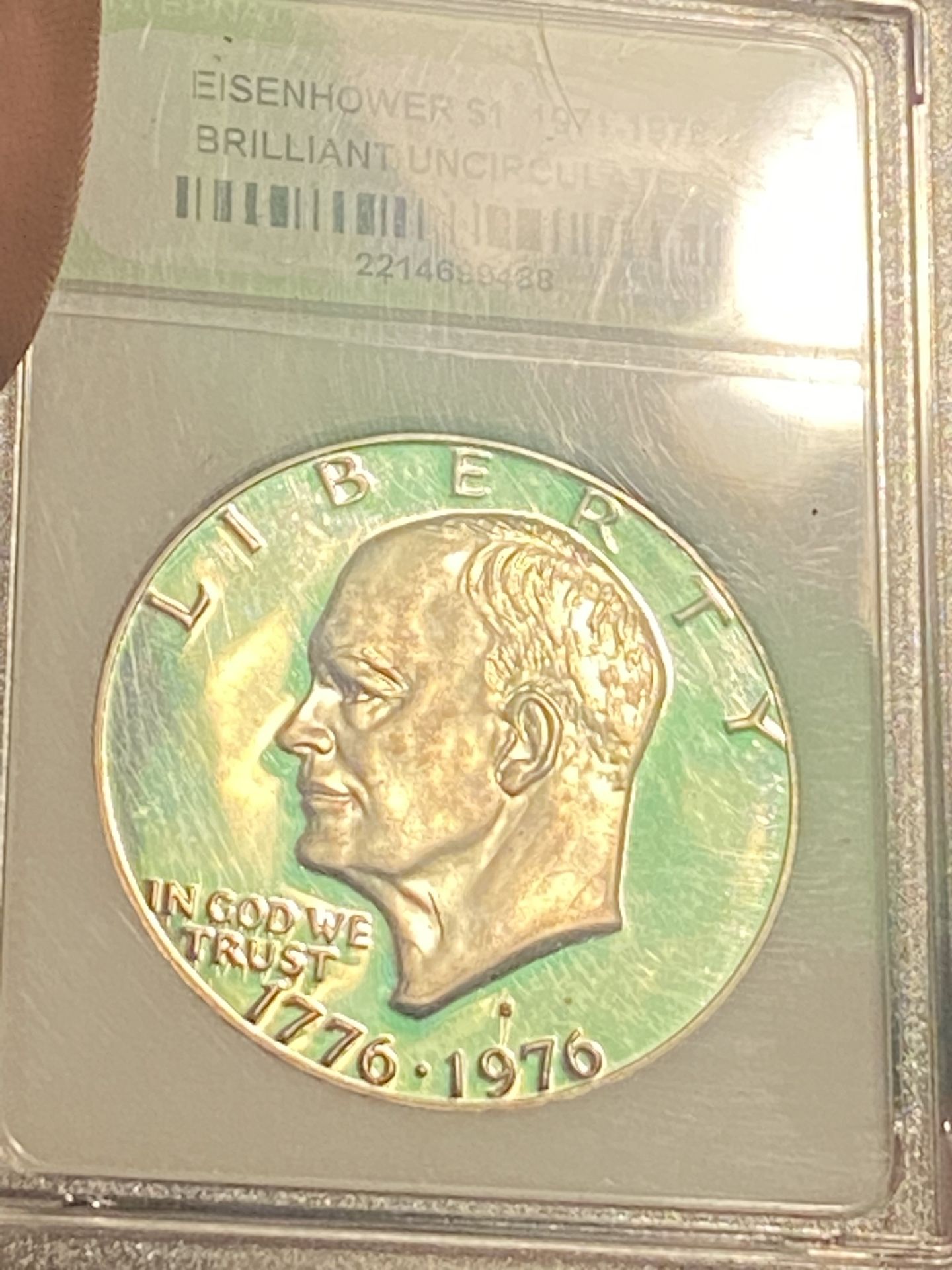 Silver Eisenhower 1776 to 1976 reverse proof cameo un circulated
