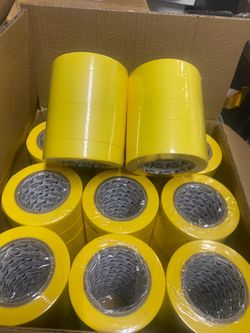 Masking tape yellow high Premium grade 1.5”x 60 yrds (24rolls) $50 a case