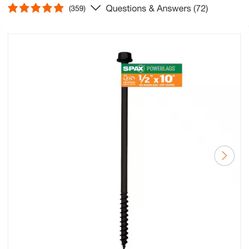 Screws Shop SPAX 1/2 in. x 10 in. Exterior Hex Head Structural  Wood Lag Screws Powerlags Hex