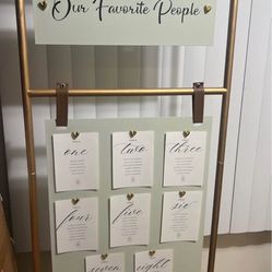 Wedding seating chart