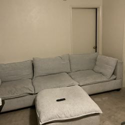 Modular Cloud Sofa With Ottoman 