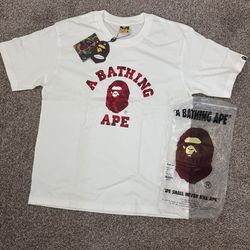 Red and white bape tee