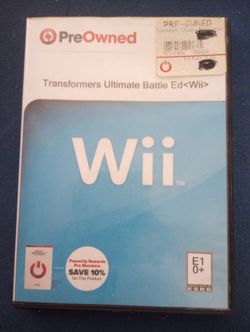 Wii Transformer Game 