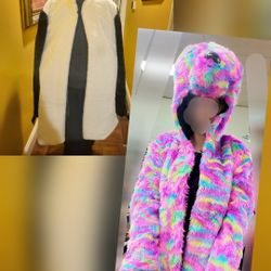 Fun Faux Fur Coats. $35 Each
