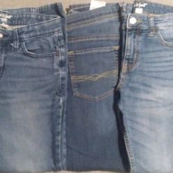 BOYS SIZE 12 STRAIGHT LEG JEANS 3 PAIRS FOR $12