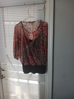 Beautiful Black And Peach Colored BLOUSE