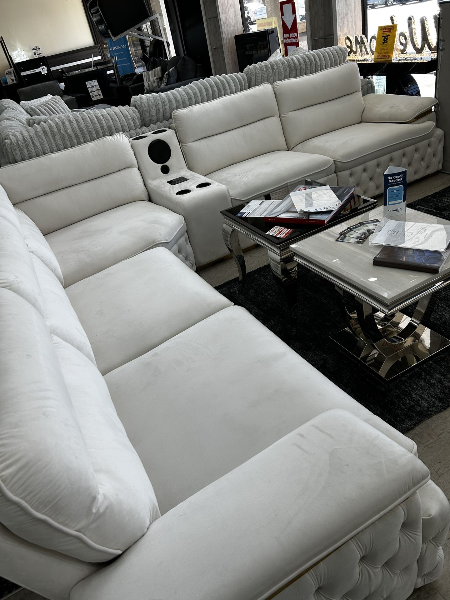 Velvet Sectional 6pc