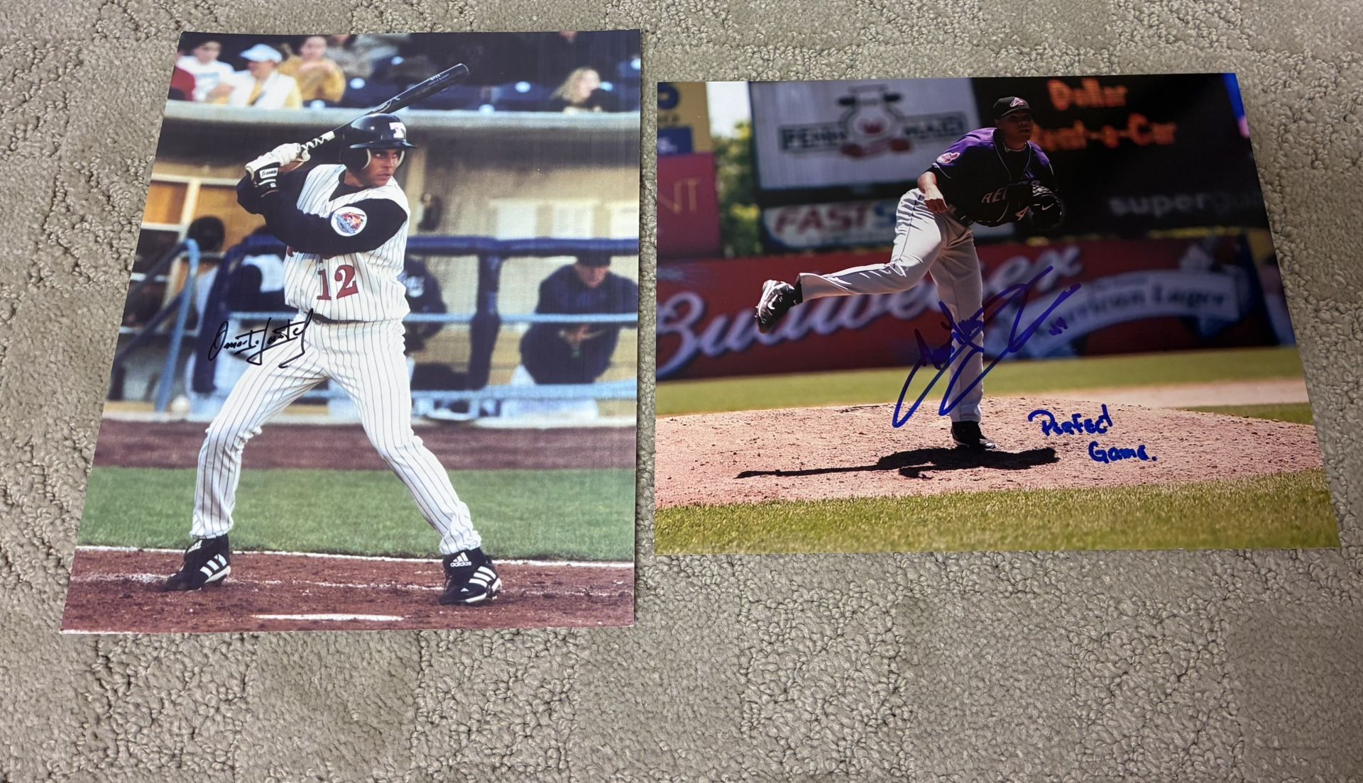 Omar Infante and Jeanmar Gomez Autographed 8x10 Photos