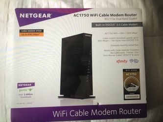 Net gear dual band AC1750 Router with cable modem /combo in one