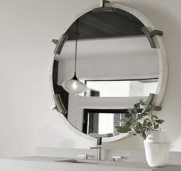 Bernhardt Foundations 45” Round Wall Mirror Farmhouse