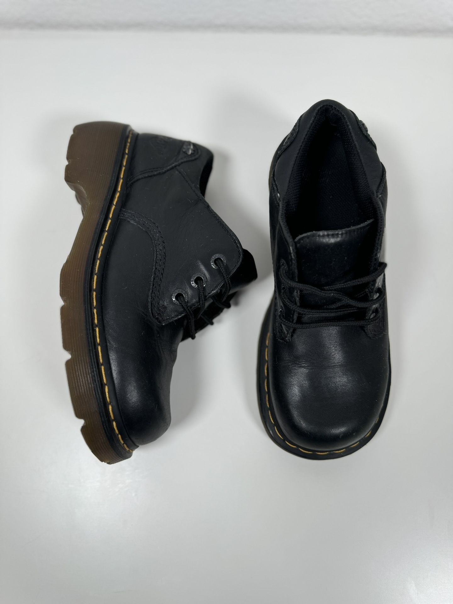Dr. Martens Black Leather Chanda Y2K Chunky Air Wear Platform Oxfords size 9