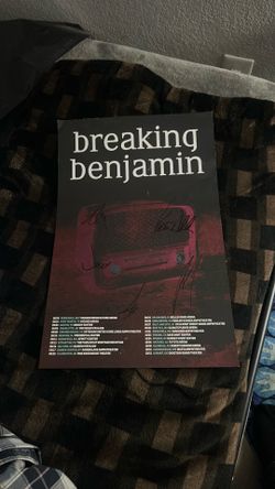 Breaking Benjamin signed 2025 Tour Poster