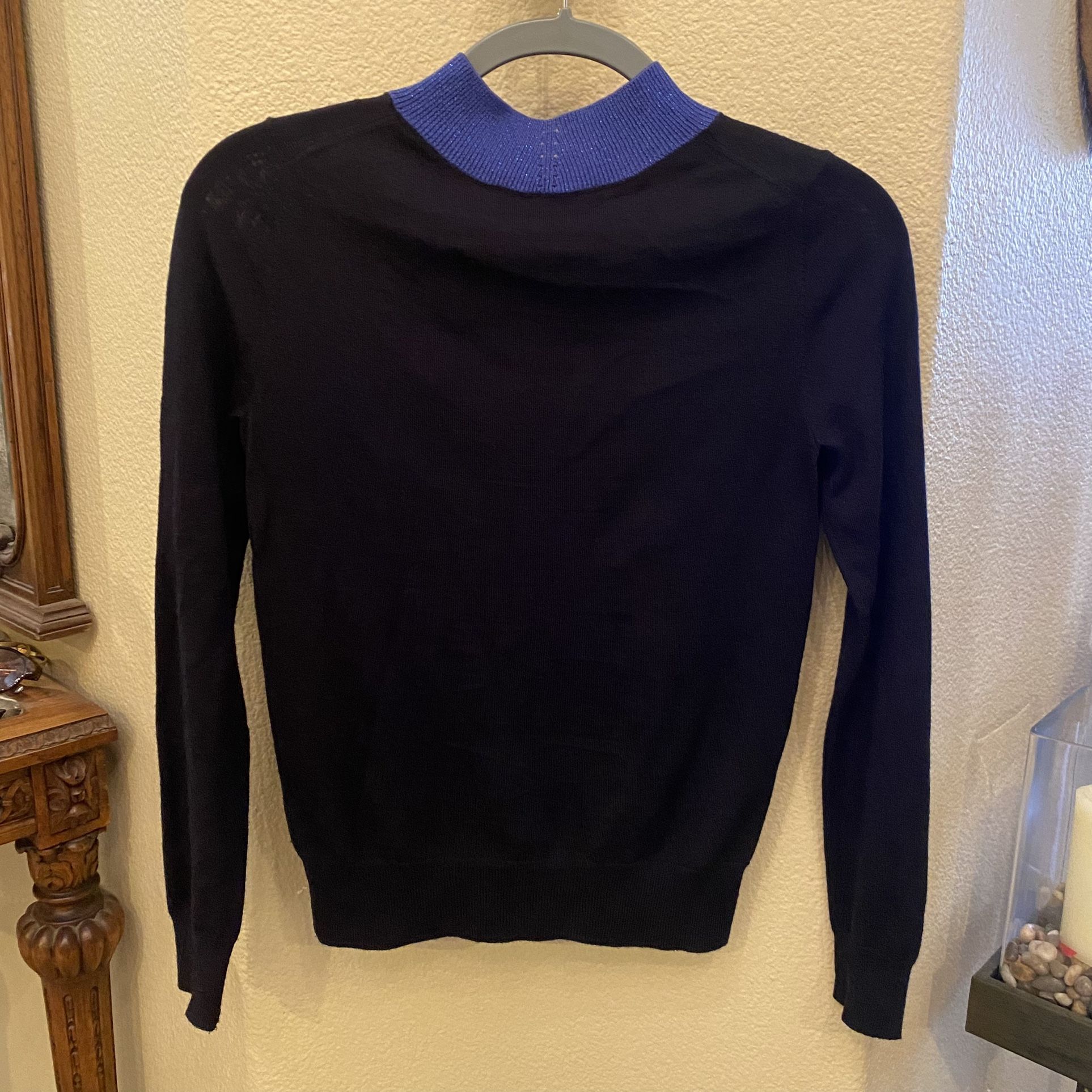 MARC By MARC JACOBS Women Navy w/ Blue Collar Wool Blend Sweater