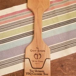 For Your Grill Enthusiast - Fathers Day! - The Great Scrape Woody Paddle BBQ Grill Scraper Tool