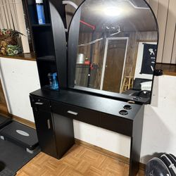 Shelf And Mirror For Barbers 