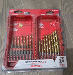 Milwaukee Red Helix Titanum drill set, 23pc