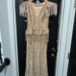 Gold Formal Cocktail Dress